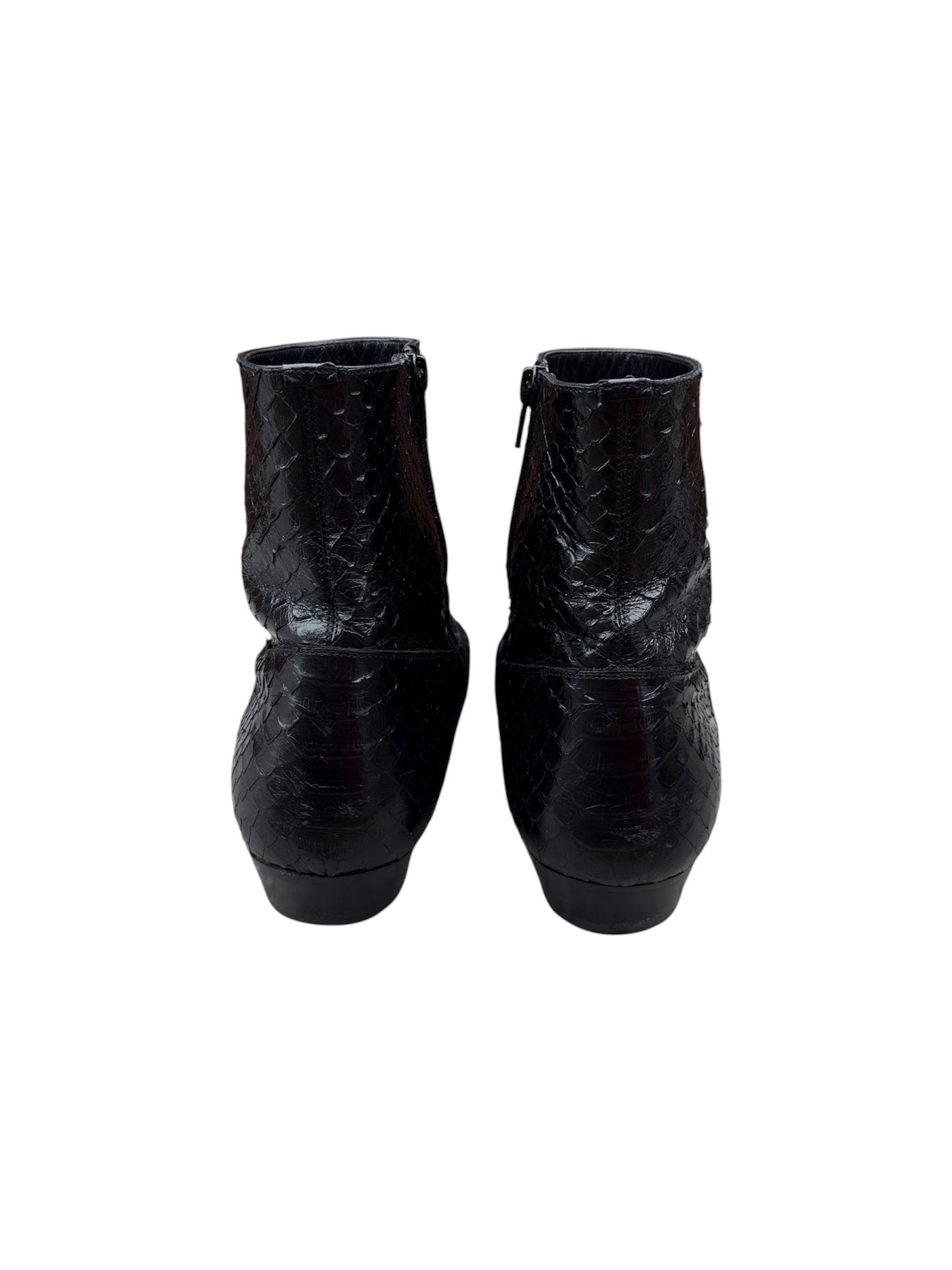 SAINT LAURENT PYTHON SKIN DEVON BOOTS