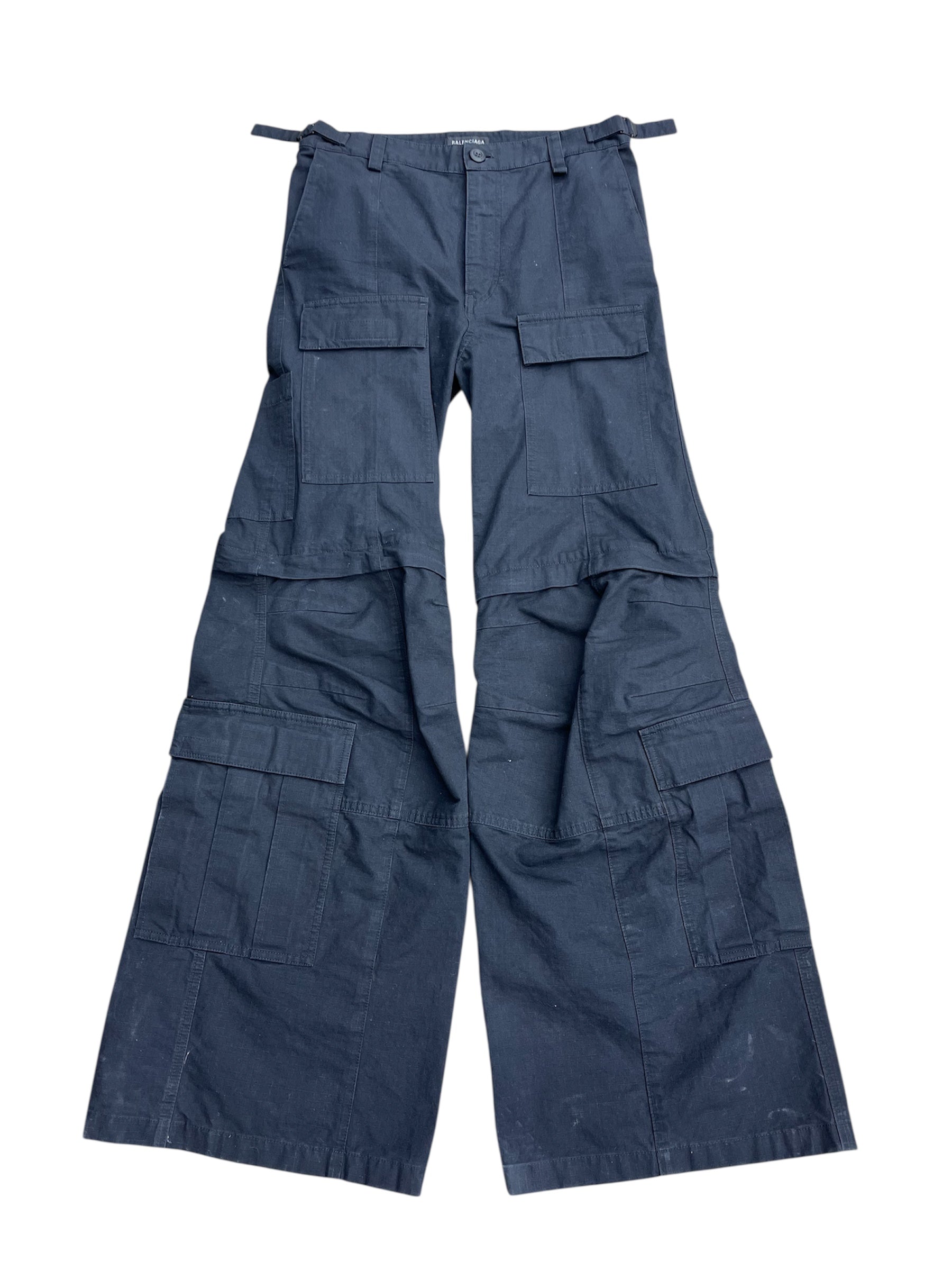 BALENCIAGA BLACK FLARE CARGOS