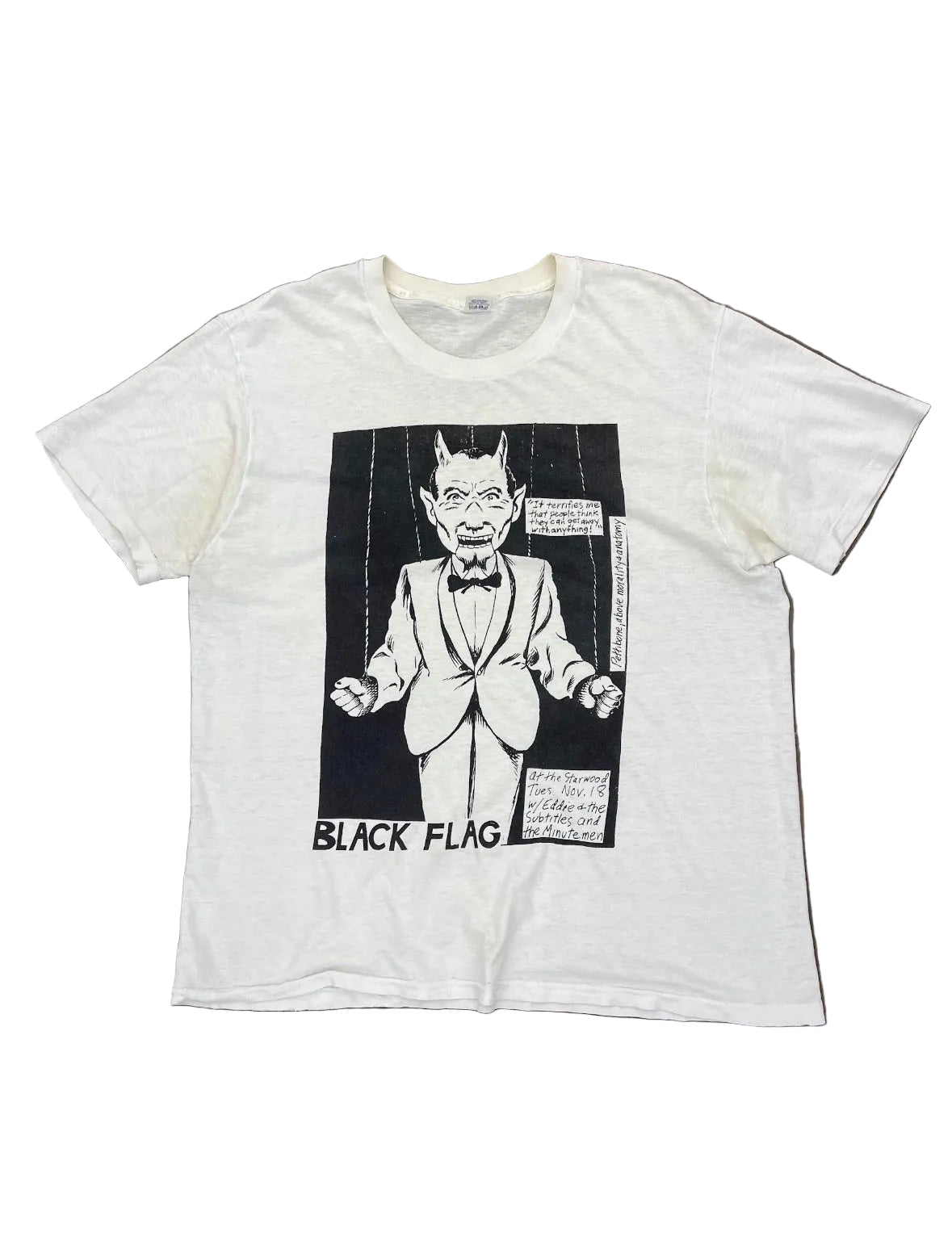 1980s BLACK FLAG PUPPETEER PROMO TEE