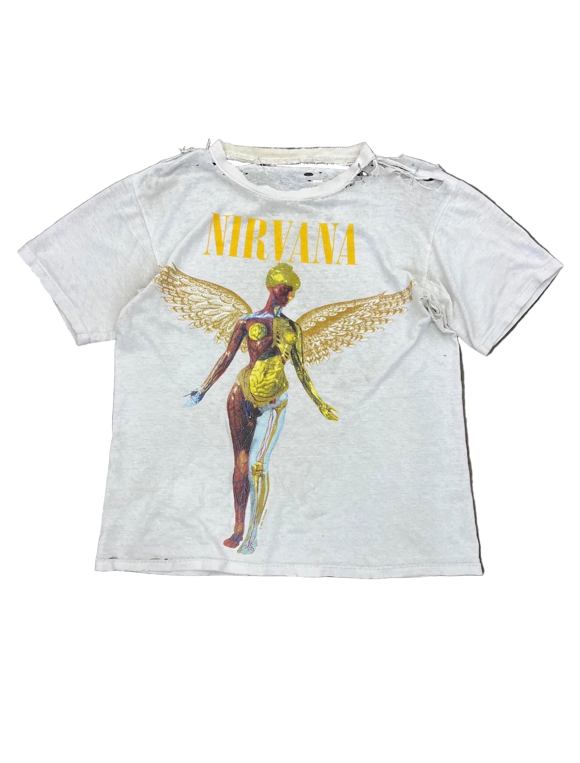 1993 THRASHED NIRVANA IN UTERO TEE