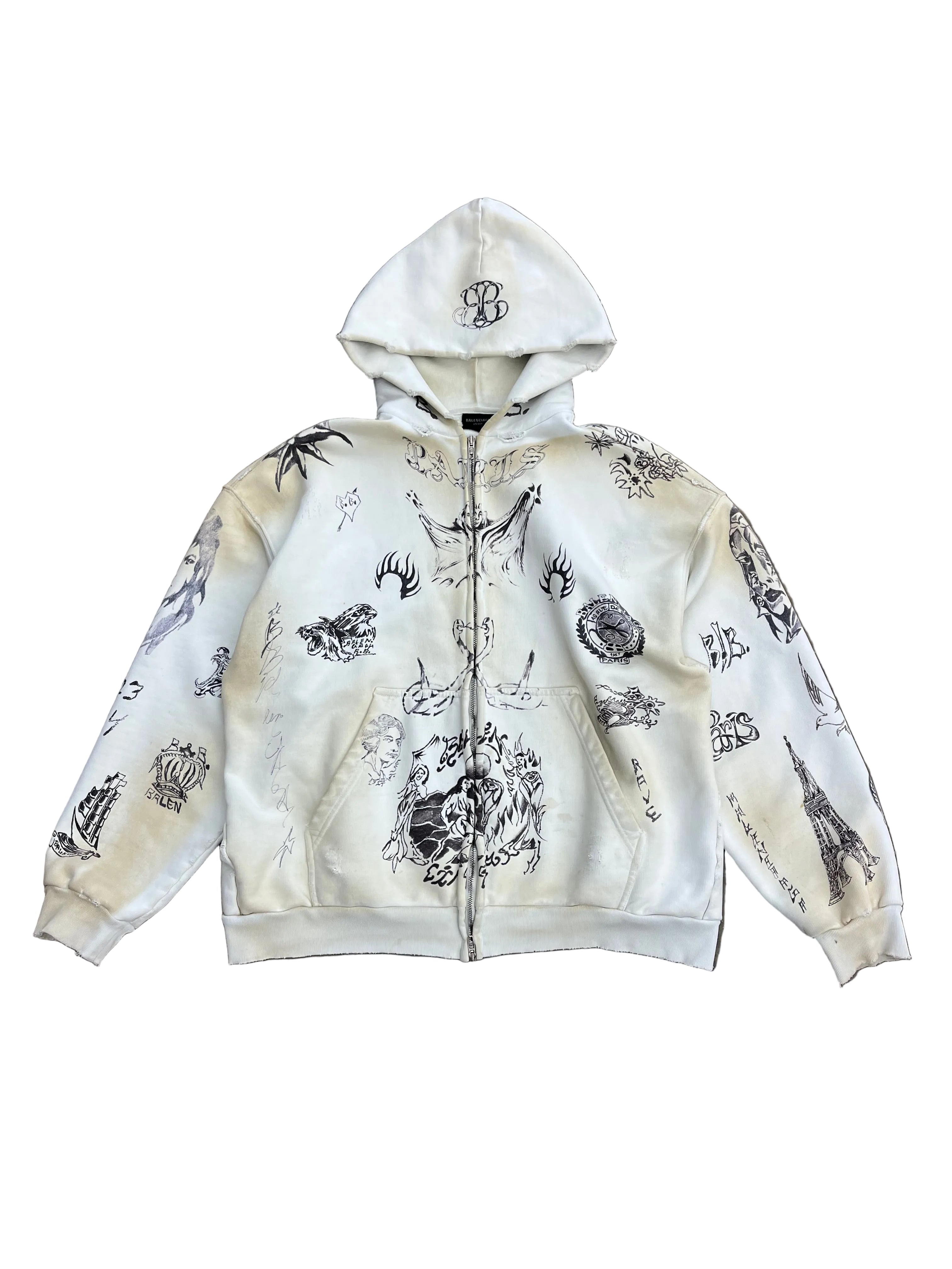 BALENCIAGA TATTOO ZIP UP