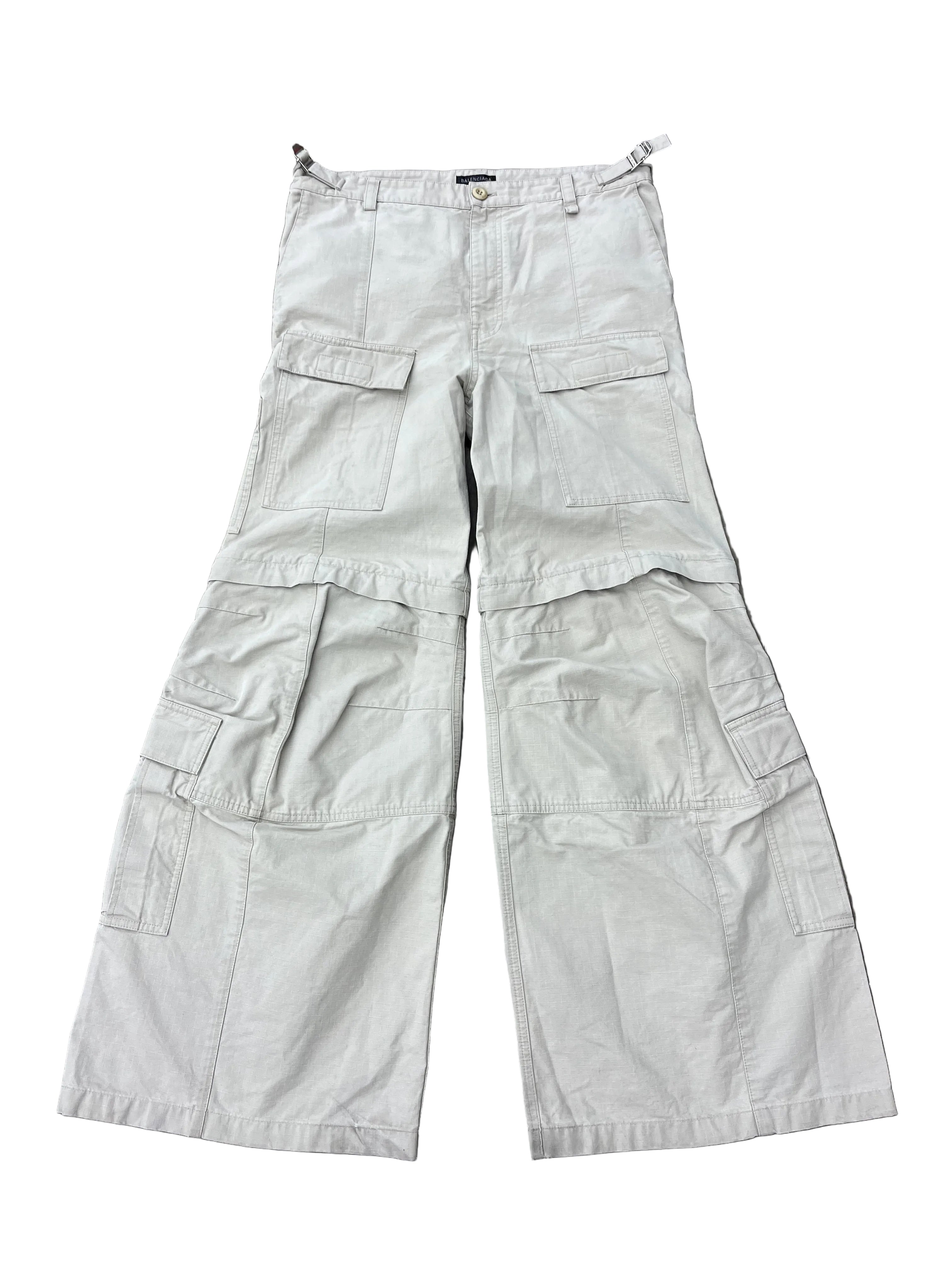 BALENCIAGA TAN FLARE CARGOS