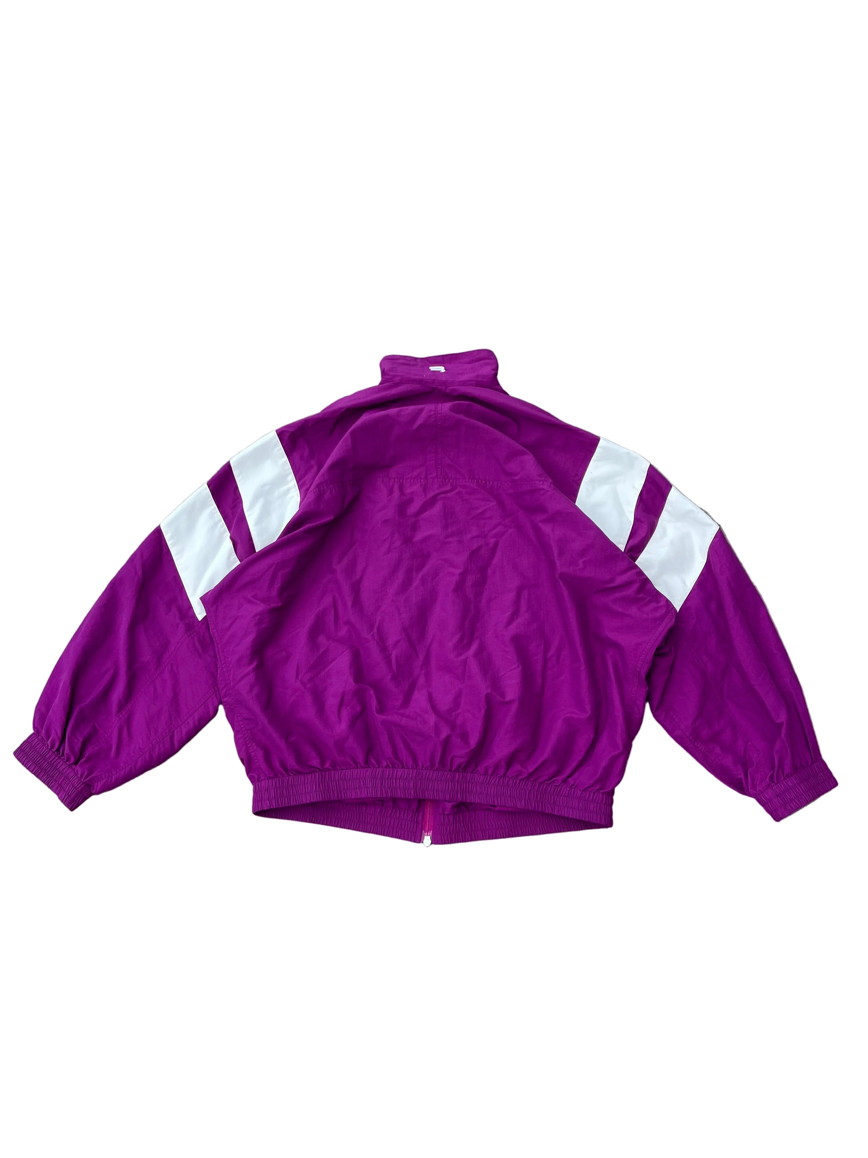 BALENCIAGA GARDE ROBE SPORTY LOGO PURPLE TRACK JACKET